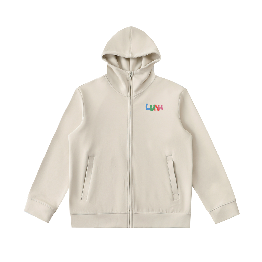 Essential Heavyweight High Neck  Zip-Up Hoodie