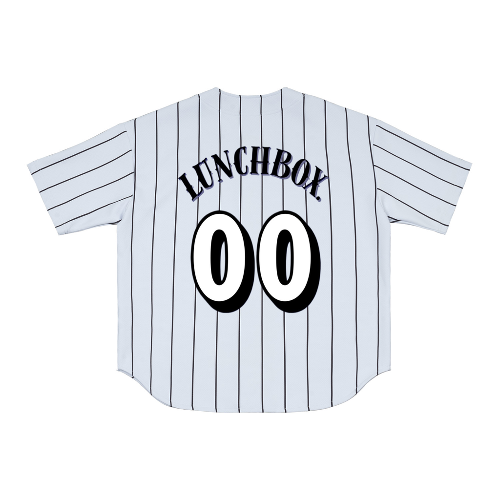 Pinstripe Lunchbox. Baseball Jersey