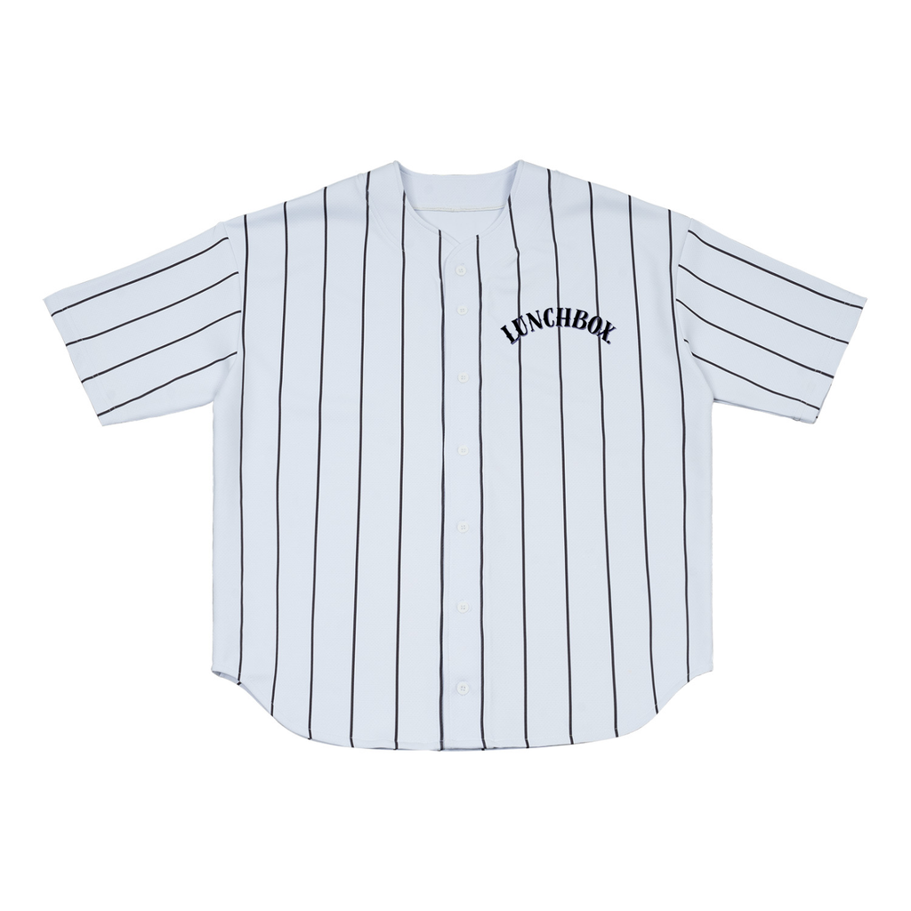 Pinstripe Lunchbox. Baseball Jersey