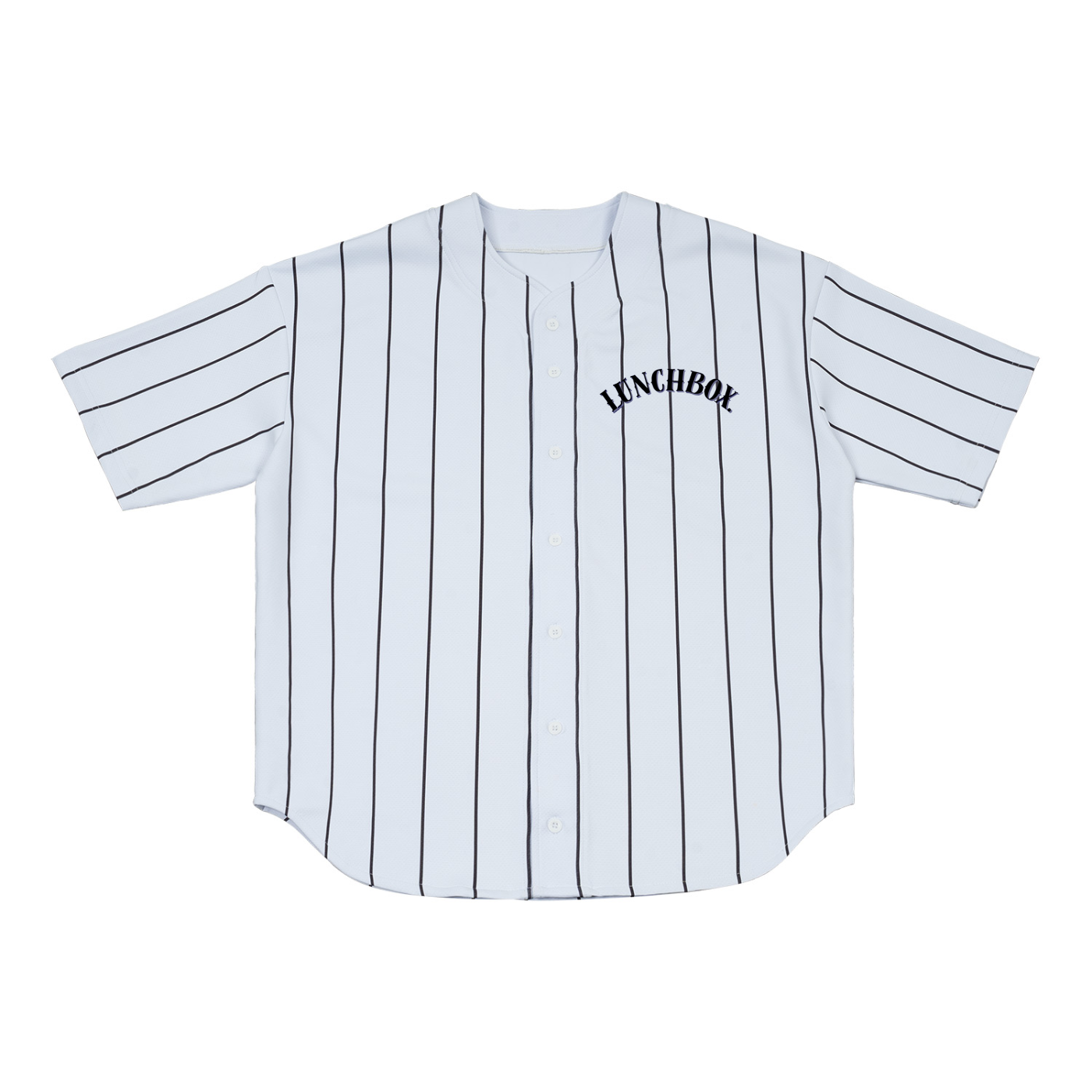 Pinstripe Lunchbox. Baseball Jersey