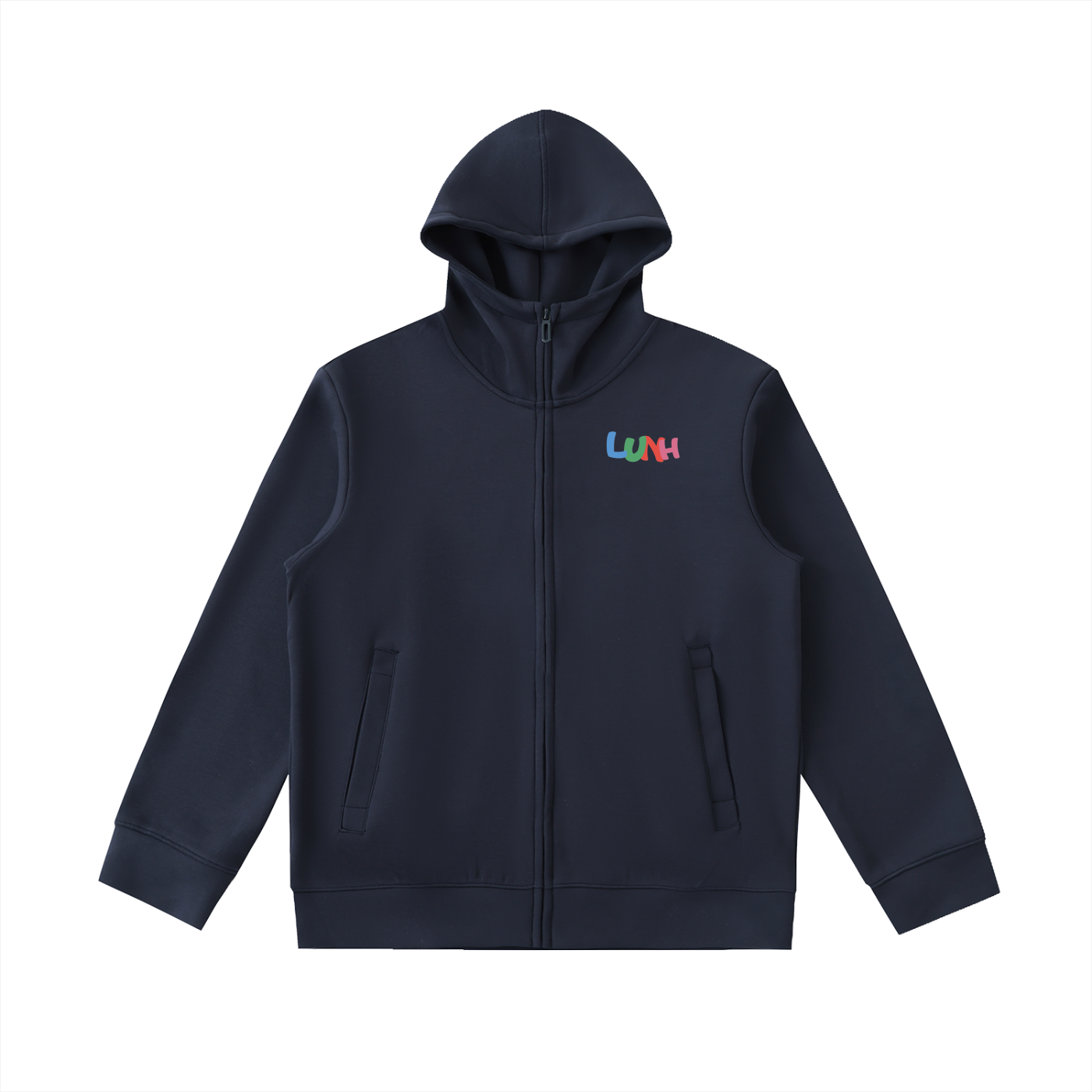 Essential Heavyweight High Neck  Zip-Up Hoodie