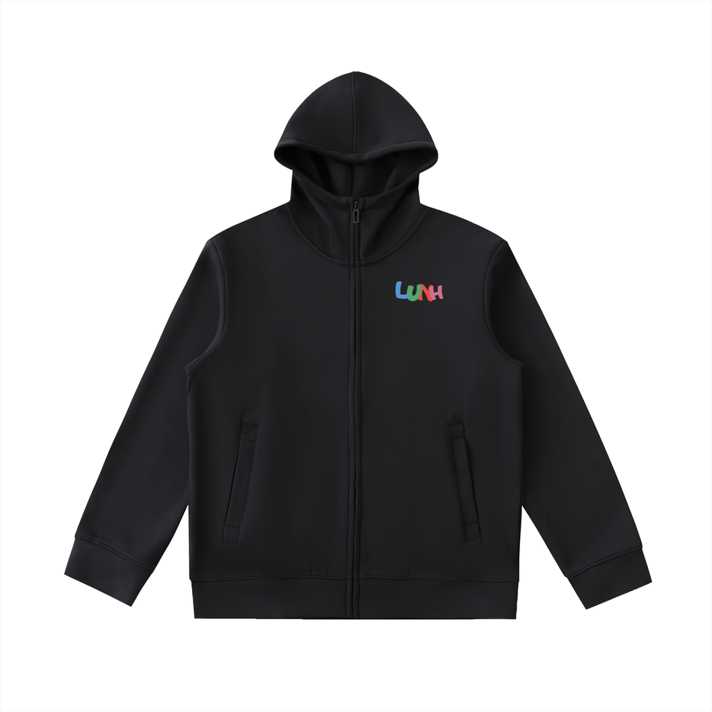 Essential Heavyweight High Neck  Zip-Up Hoodie