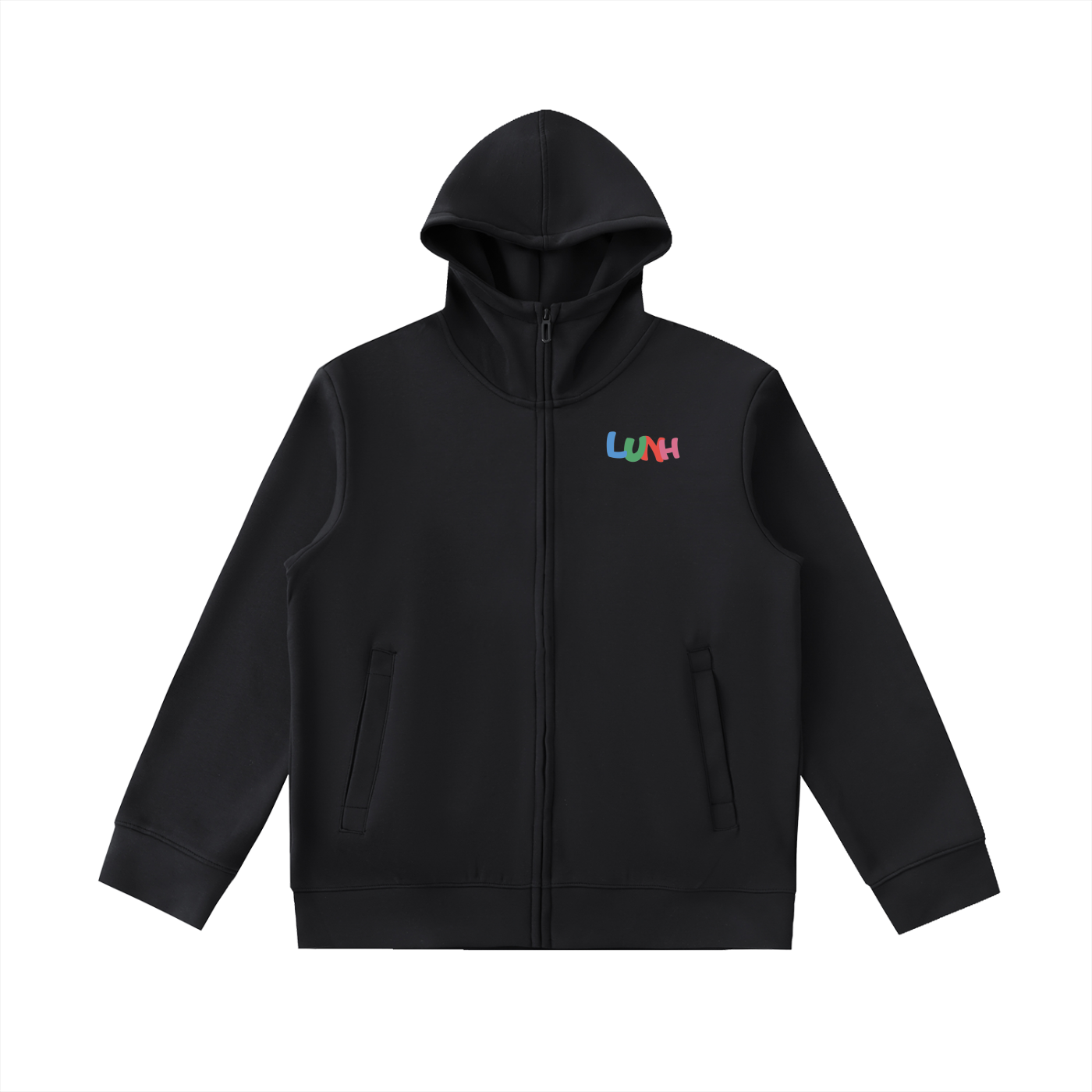 Essential Heavyweight High Neck  Zip-Up Hoodie