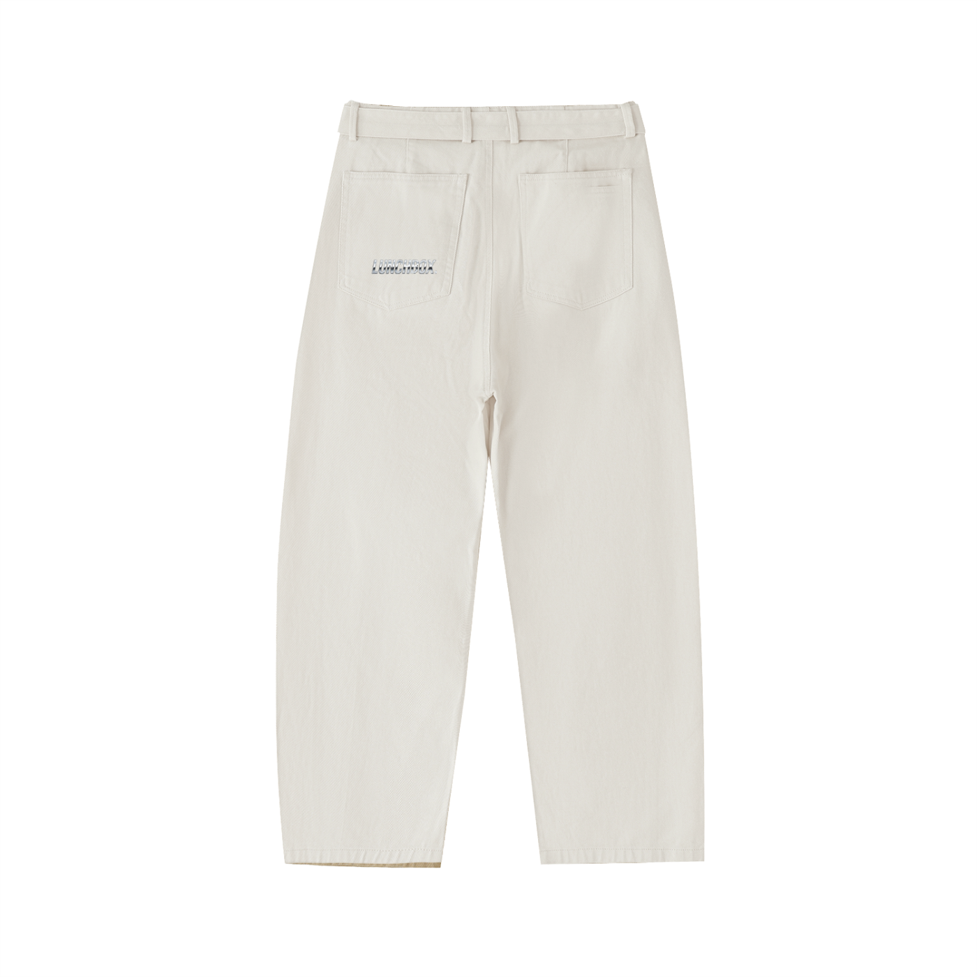 Belted Barrel-leg Chino Pants