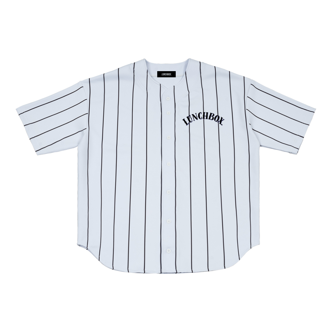 Pinstripe Lunchbox. Baseball Jersey